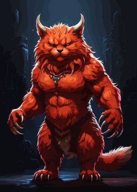 A red Cat Beast