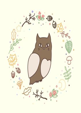 Cute Owl Forest 
