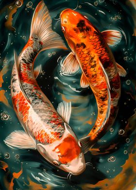 Couple of Koi Fishes