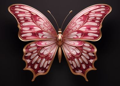 Artificial Pink Butterfly