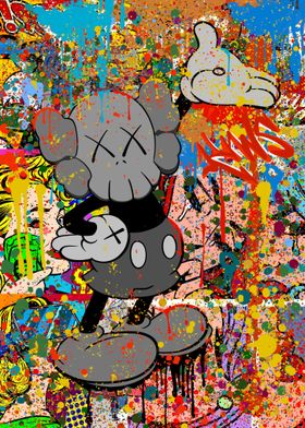 Abstract graffiti kaws