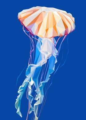Abstract Jellyfish Lowpoly