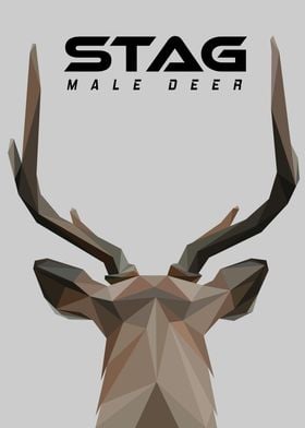 Abstract Stag Low Poly
