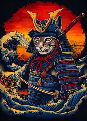japanese samurai cat