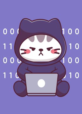 Cute Cat Hacker