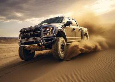 F150 in sand desert