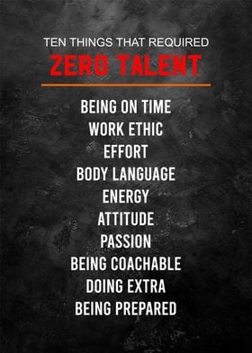 zero talent