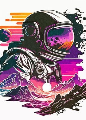 Line Art Astronaut