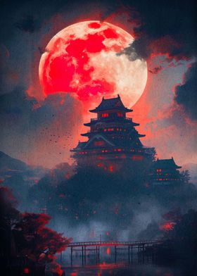 japanese moon red 