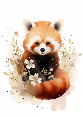 Red Panda Watercolor