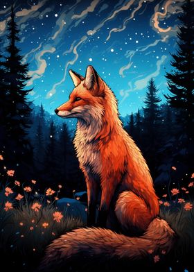 Fox In Forest