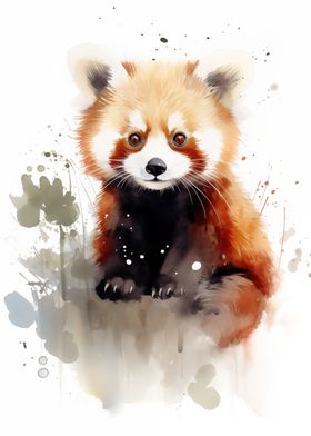 Red Panda Watercolor