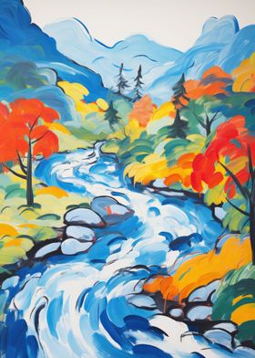 Abstract Painting River