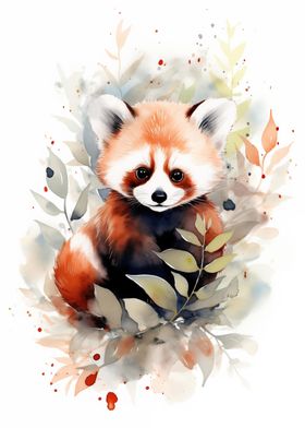 Red Panda Watercolor