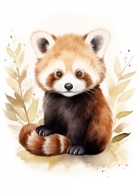 Red Panda Watercolor