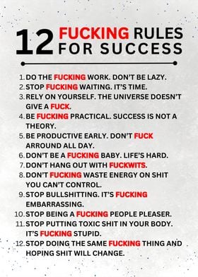 12 RULES FOR SUCCESS W