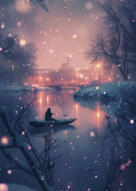 Winters Night on Water