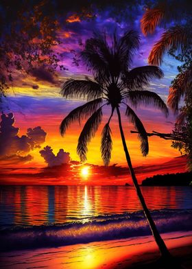 Beach Sunset Landscape