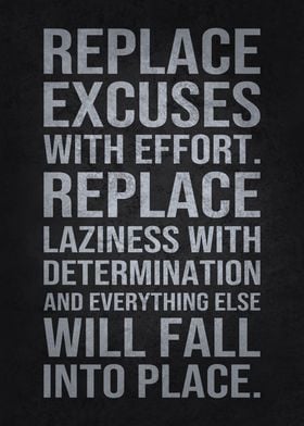 Excuses vs Effort