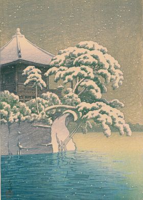 Kawase Hasui Snow Godaido