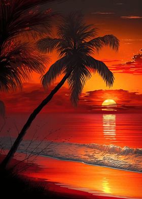 Beach Sunset Landscape