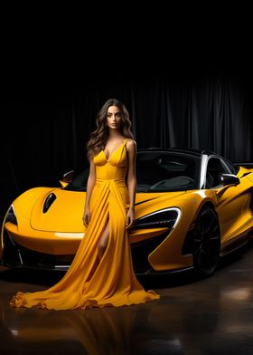 Girl and supercar