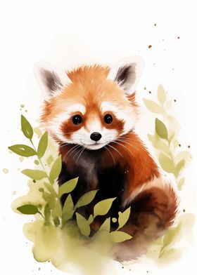 Red Panda Watercolor