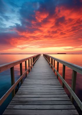 sunset Pier at the sea