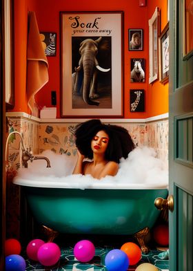 african woman in bathtub