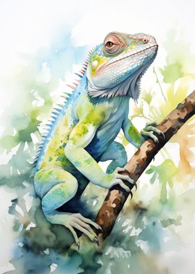 Lizard Watercolor