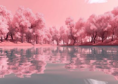 Cherry Trees at Lake 