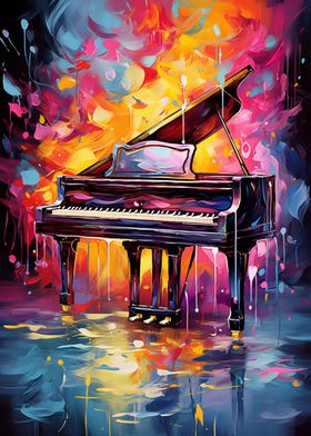 Colorful Piano Keyboard