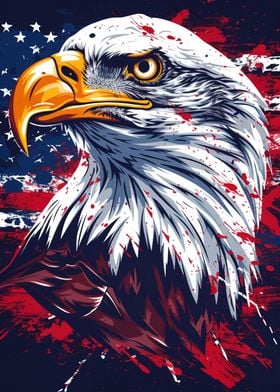 Eagle American Flag 