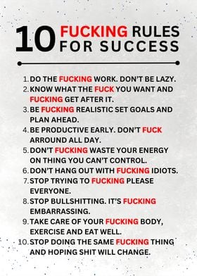 10 Rules For Success W