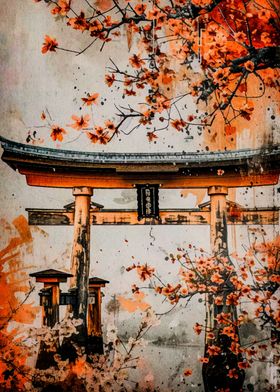 cherry blossom gate japan