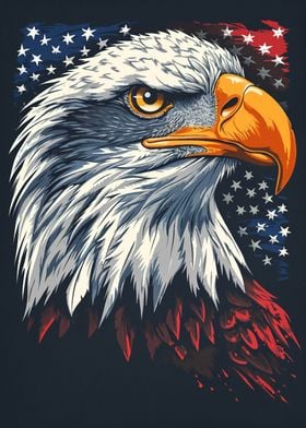 Eagle American Flag 