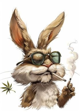 Rabbit Cannanbis Smoking