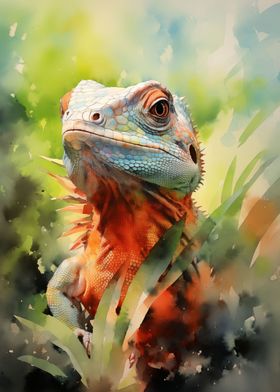 Lizard Watercolor