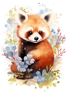 Red Panda Watercolor