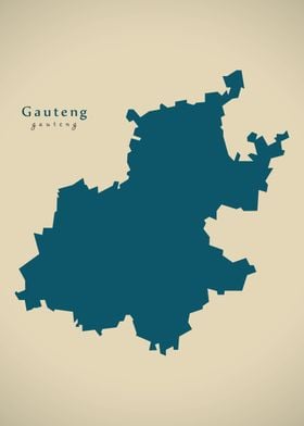 Gauteng South Africa map