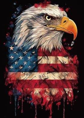 Eagle American Flag 