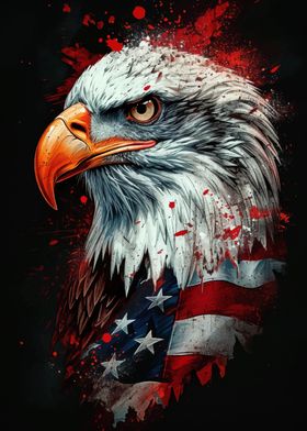 Eagle American Flag 