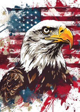 Eagle American Flag 