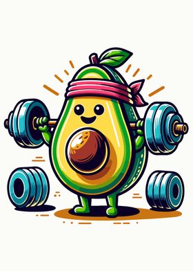 Avocado gym funny