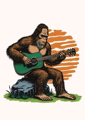 Bigfoot plays the guitar