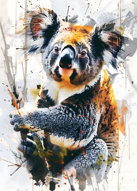 Watercolor Koala Bear