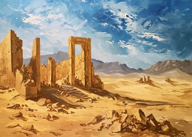 Desert ruins with a forgot