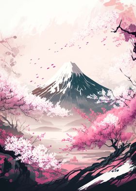 Cherry Blossom Landscape