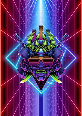 Neon Samurai Warrior