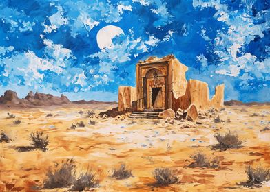 Desert ruins with a sacred